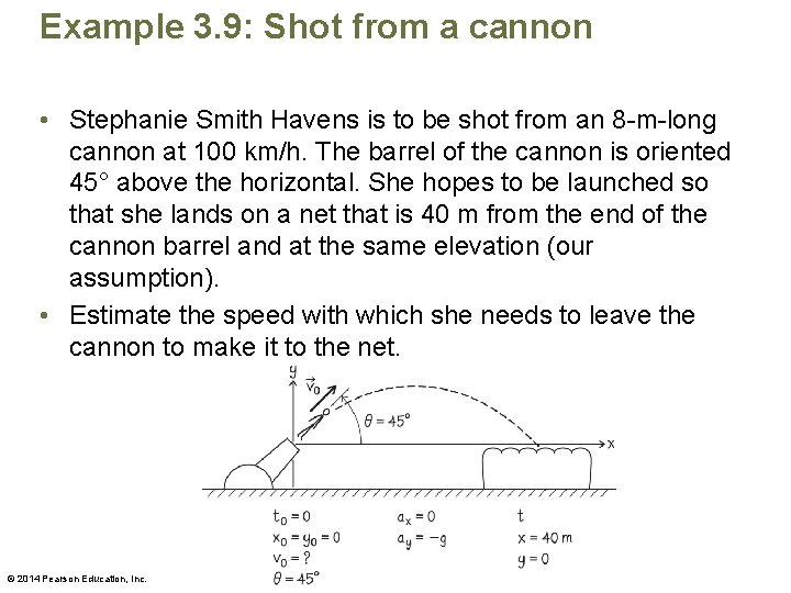Example 3. 9: Shot from a cannon • Stephanie Smith Havens is to be