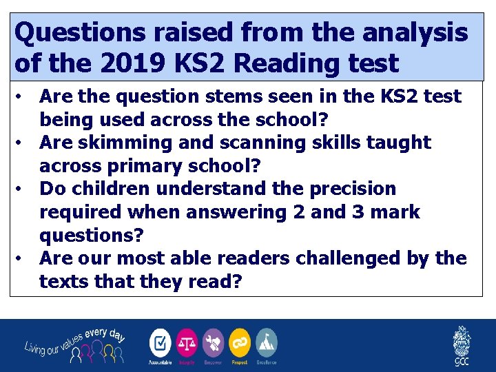 Questions raised from the analysis of the 2019 KS 2 Reading test • Are