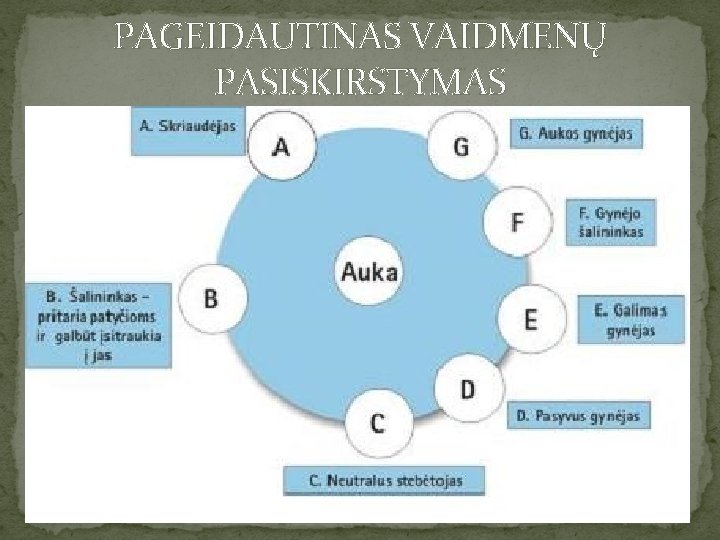 PAGEIDAUTINAS VAIDMENŲ PASISKIRSTYMAS 