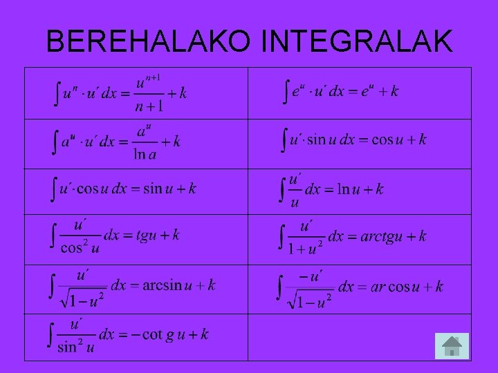 BEREHALAKO INTEGRALAK 