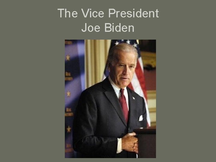 The Vice President Joe Biden 