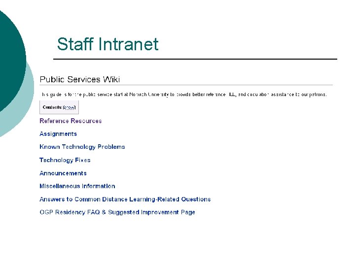 Staff Intranet 