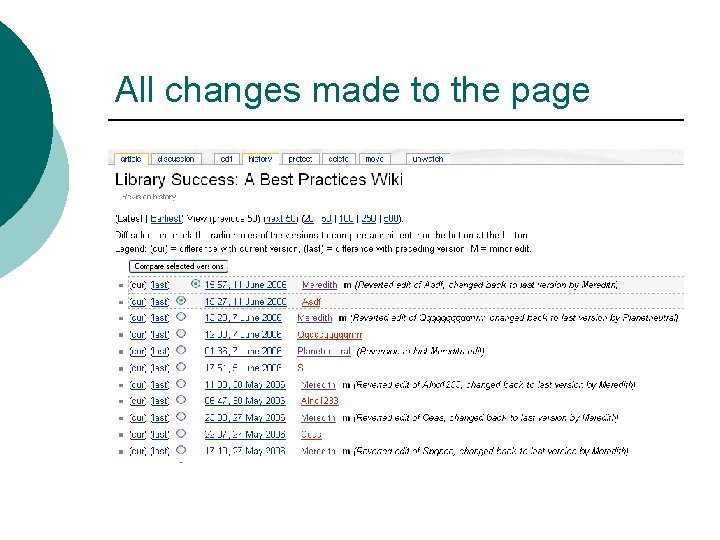 All changes made to the page 