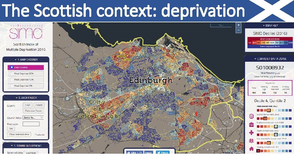 The Scottish context: deprivation 