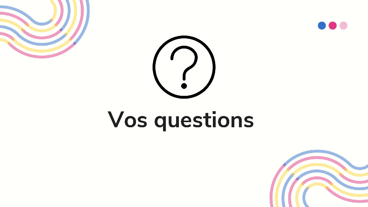 Vos questions 