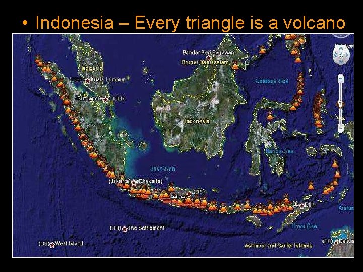  • Indonesia – Every triangle is a volcano 