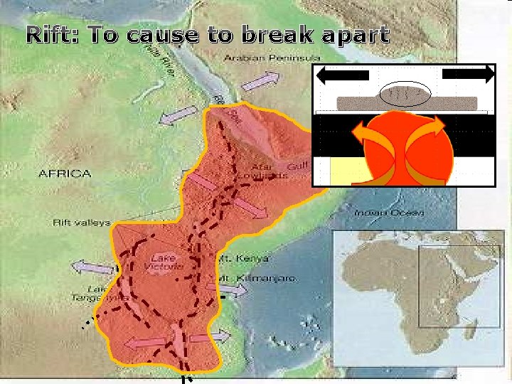 Rift: To cause to break apart 
