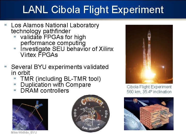 LANL Cibola Flight Experiment Los Alamos National Laboratory technology pathfinder validate FPGAs for high