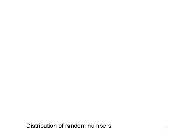 Distribution of random numbers 3 