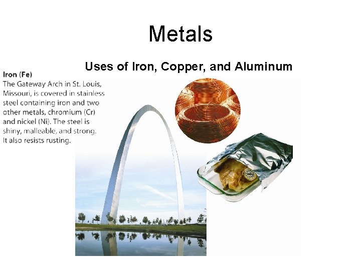 Metals Uses of Iron, Copper, and Aluminum 