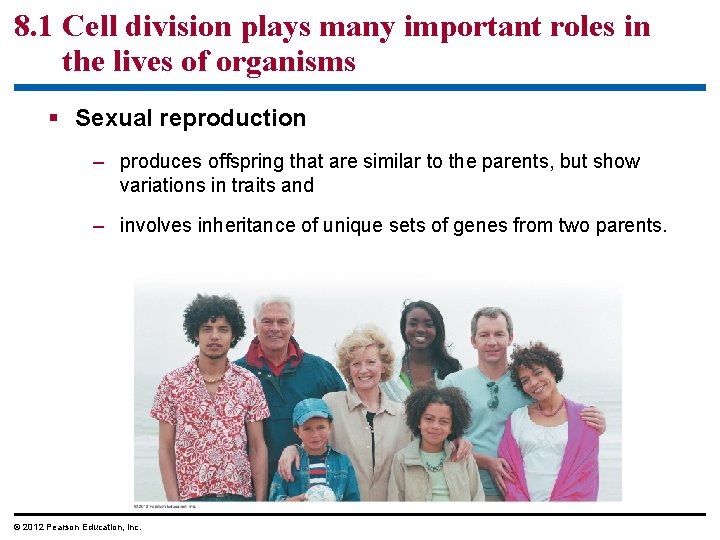 8. 1 Cell division plays many important roles in the lives of organisms §