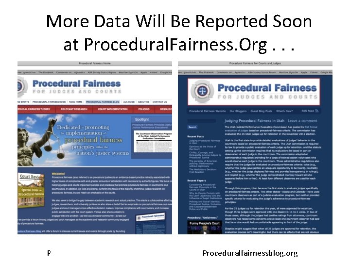 More Data Will Be Reported Soon at Procedural. Fairness. Org. . . P Proceduralfairnessblog.