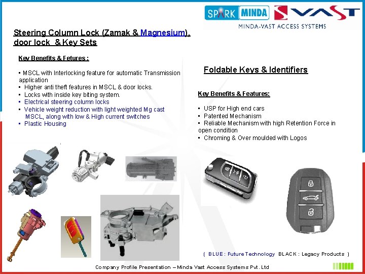 Steering Column Lock (Zamak & Magnesium), door lock & Key Sets Key Benefits &