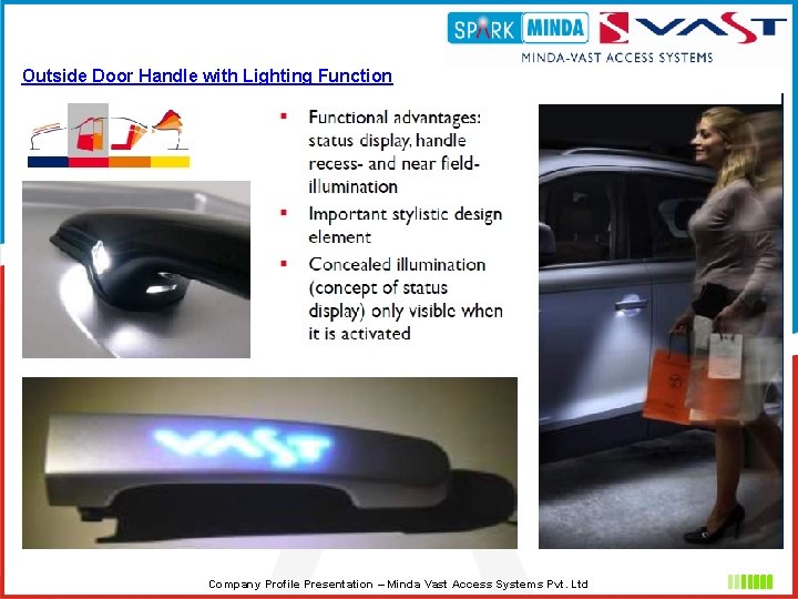 Outside Door Handle with Lighting Function Company Profile Presentation – Minda Vast Access Systems