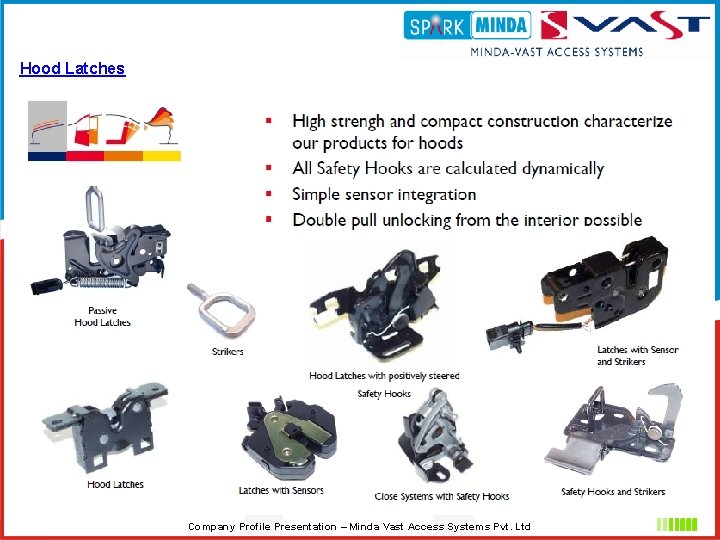 Hood Latches Company Profile Presentation – Minda Vast Access Systems Pvt. Ltd 