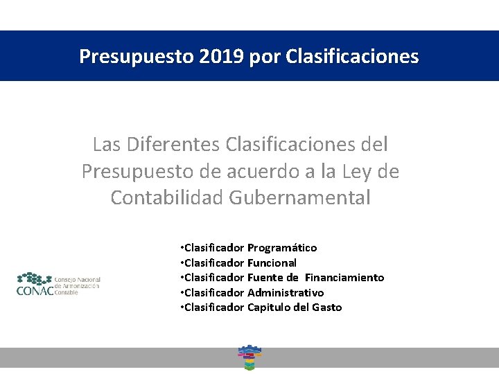 Dirección General de Desarrollo Social Presupuesto 2019 por Clasificaciones Las Diferentes Clasificaciones del Presupuesto