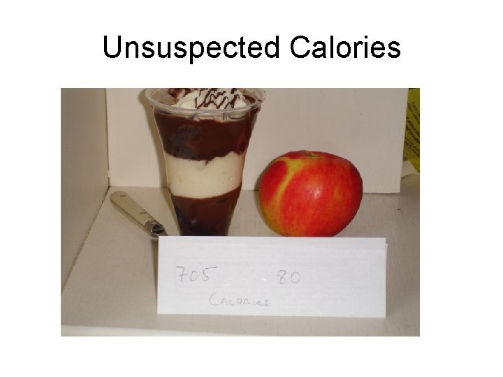 Unsuspected Calories 