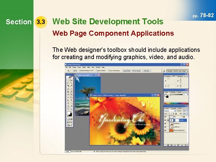 Section 3. 3 Web Site Development Tools pp. 78 -82 Web Page Component Applications