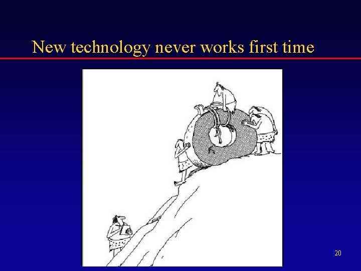 New technology never works first time 20 