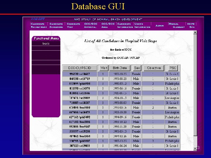 Database GUI 23 