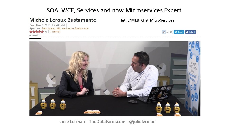 SOA, WCF, Services and now Microservices Expert bit. ly/MLB_Ch 9_Micro. Services Julie Lerman The.