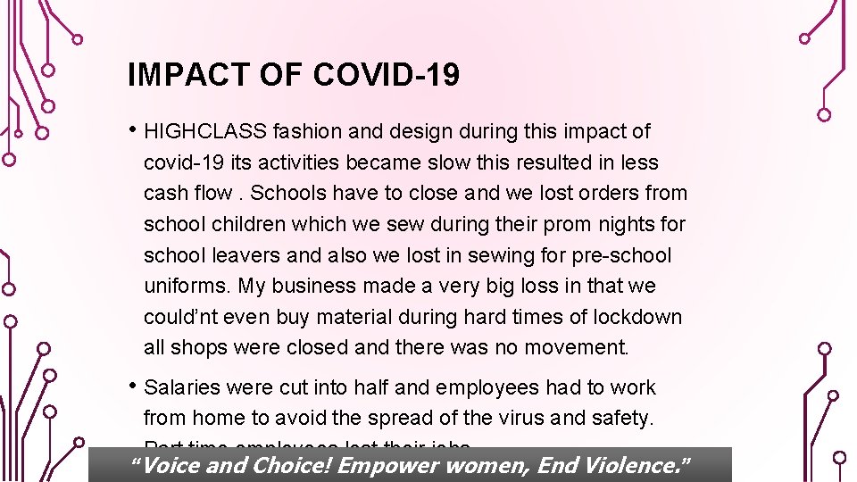 IMPACT OF COVID-19 • HIGHCLASS fashion and design during this impact of covid-19 its