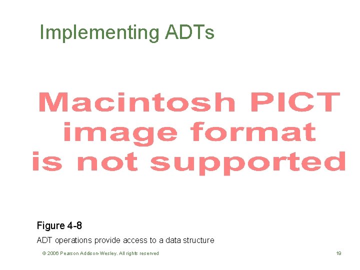 Implementing ADTs Figure 4 -8 ADT operations provide access to a data structure ©