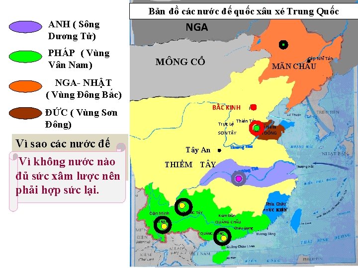 Bản đồ các nước đế quốc xâu xé Trung Quốc ANH ( Sông Dương