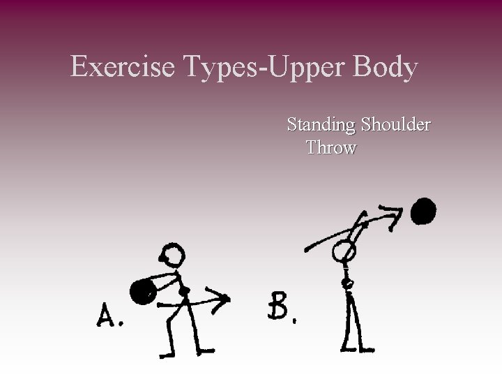 Exercise Types-Upper Body Standing Shoulder Throw 