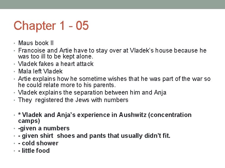 Chapter 1 - 05 • Maus book II • Francoise and Artie have to