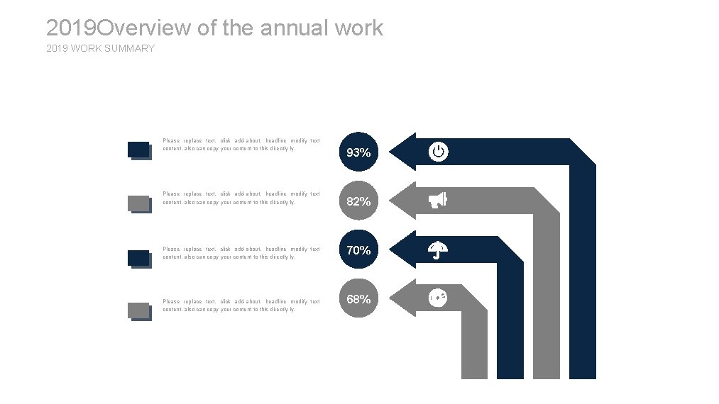 2019 Overview of the annual work 2019 WORK SUMMARY Please replace text, click add-about,