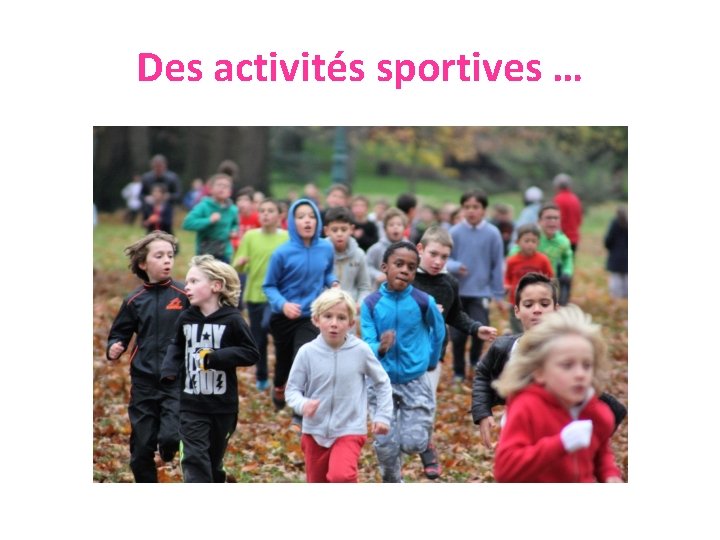 Des activités sportives … 