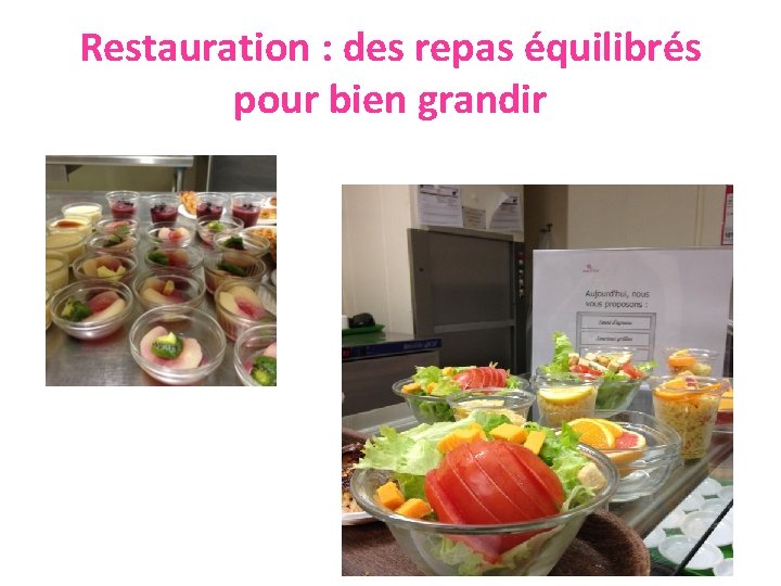 Restauration : des repas équilibrés pour bien grandir 