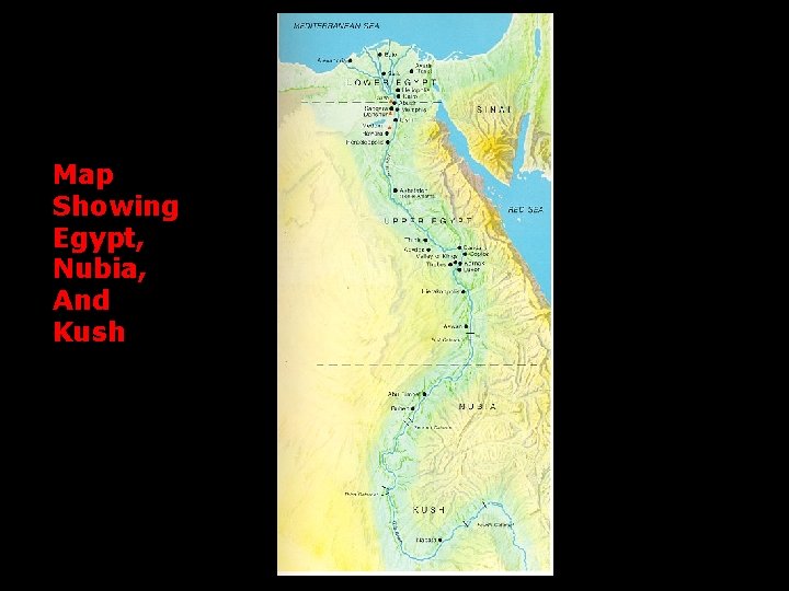 Map Showing Egypt, Nubia, And Kush 