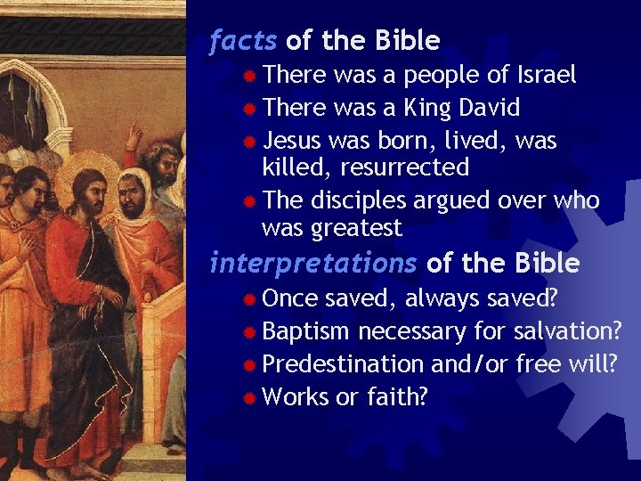 facts of the Bible ® There was a people of Israel ® There was