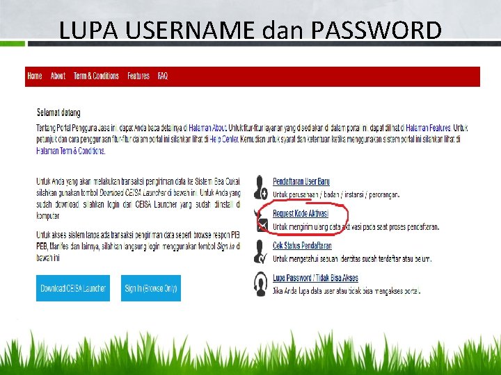 LUPA USERNAME dan PASSWORD 