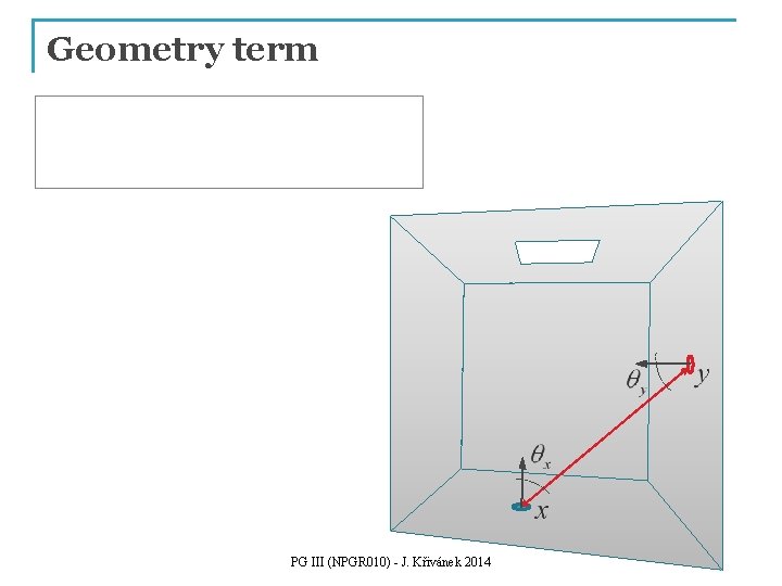 Geometry term PG III (NPGR 010) - J. Křivánek 2014 