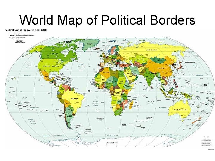 World Map of Political Borders World Map of Political Borders