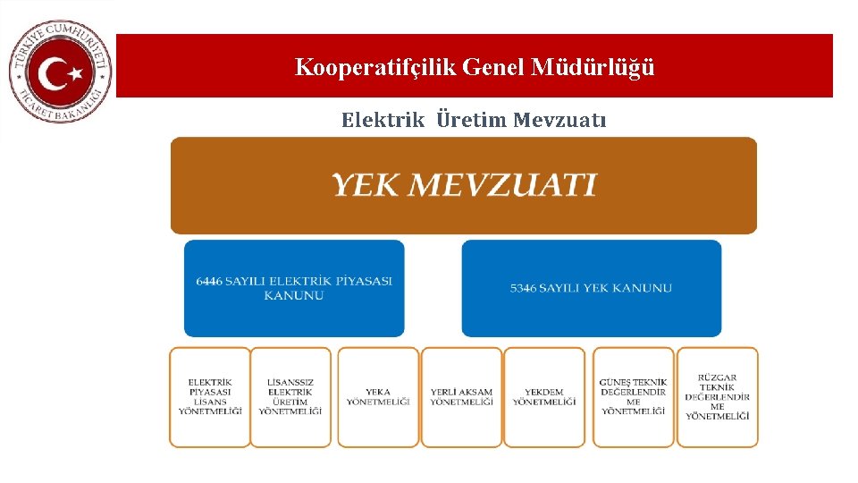 Kooperatifçilik Genel Müdürlüğü Elektrik Üretim Mevzuatı 