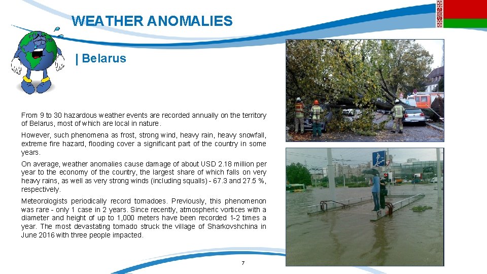 WEATHER ANOMALIES | Belarus From 9 to 30 hazardous weather events are recorded annually