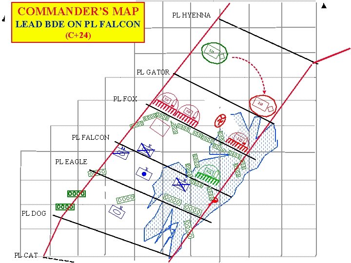 COMMANDER’S MAP F PL HYENNA LEAD BDE ON PL FALCON (C+24) 314 PL GATOR