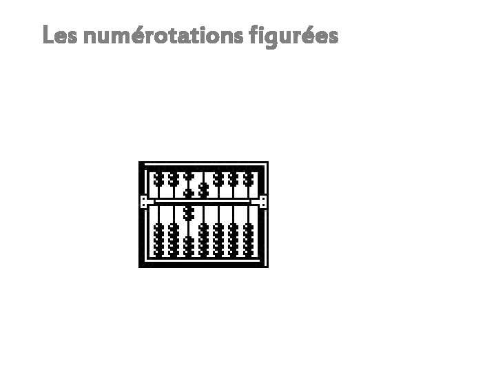 Les numérotations figurées 