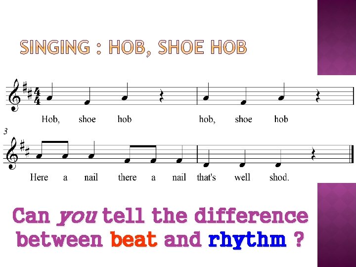 Can you tell the difference between beat and rhythm ? 
