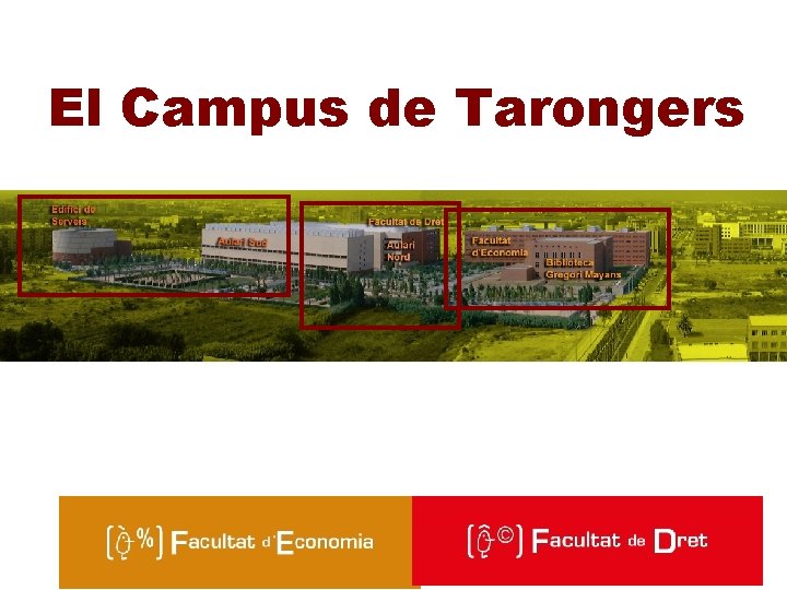 El Campus de Tarongers Facultat de Dret 
