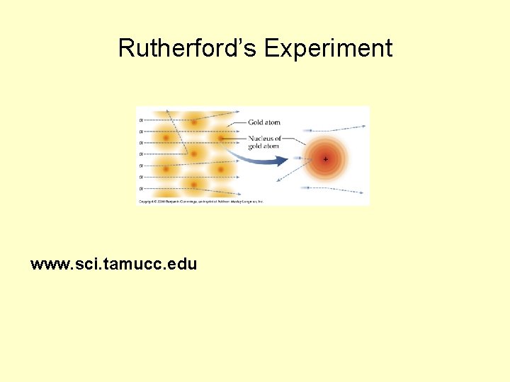 Rutherford’s Experiment www. sci. tamucc. edu 