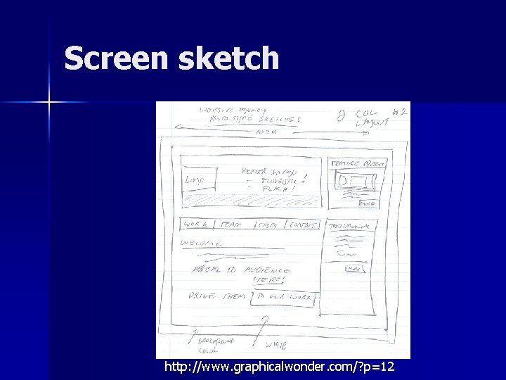 Screen sketch http: //www. graphicalwonder. com/? p=12 