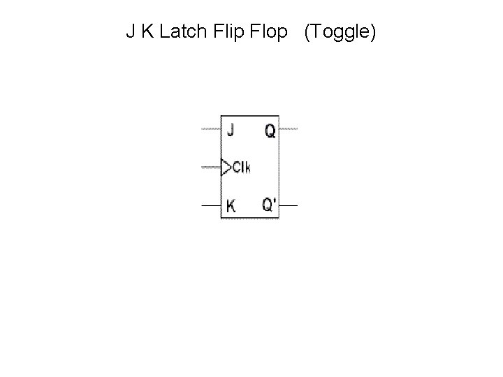 J K Latch Flip Flop (Toggle) 