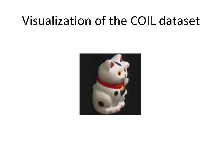 Visualization of the COIL dataset 