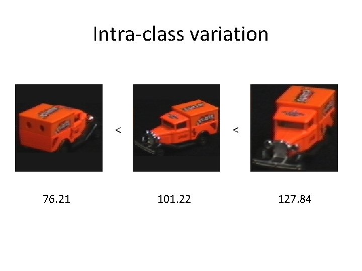 Intra-class variation < 76. 21 < 101. 22 127. 84 