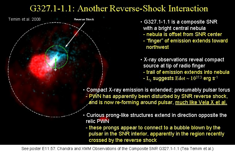 G 327. 1 -1. 1: Another Reverse-Shock Interaction Temim et al. 2008 • G